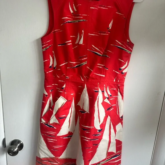 Maeve for Anthropologie Coral Sailboat Mini Dress - Picture 3 of 7